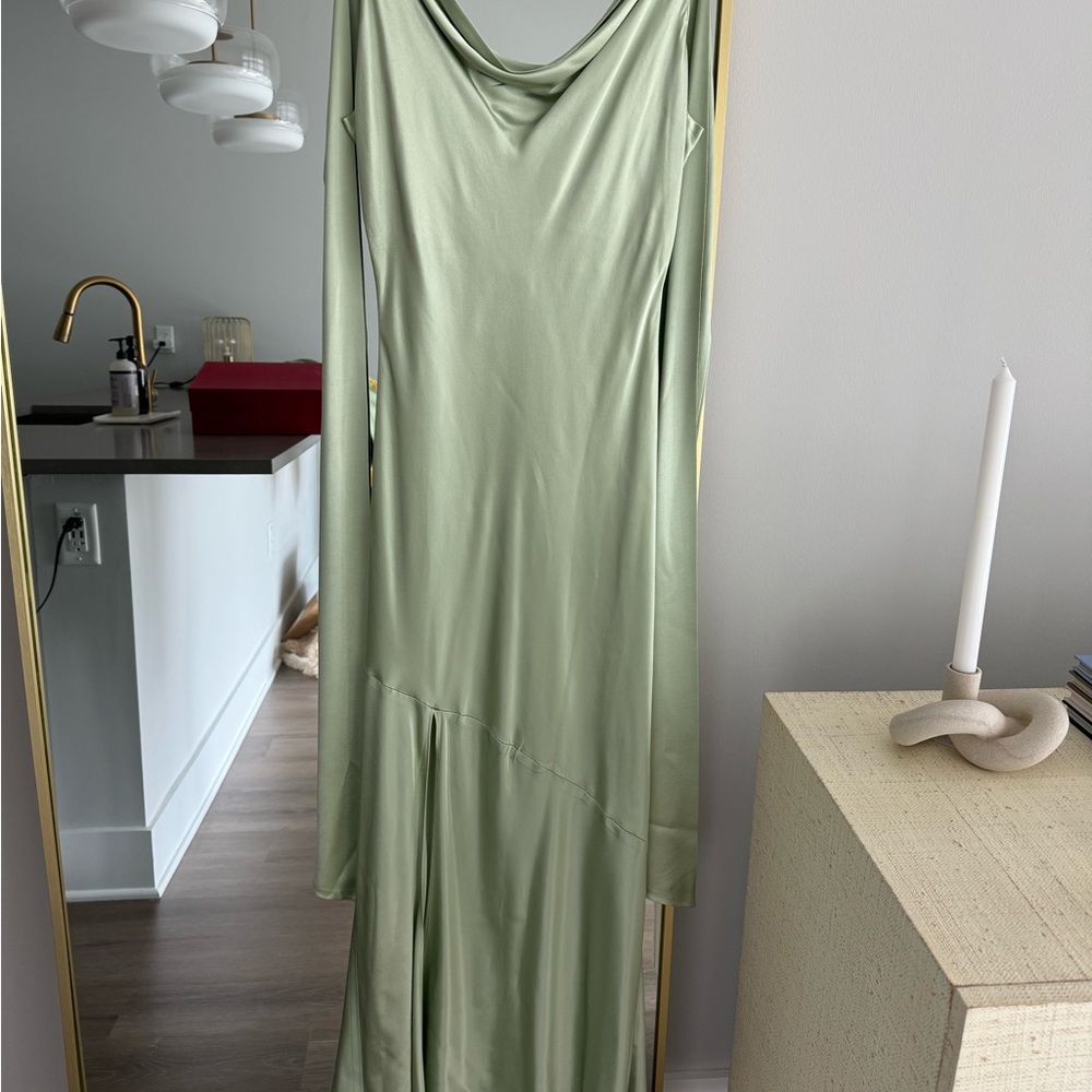 Topshop Slip Dress in Pistacio Green US Size 4